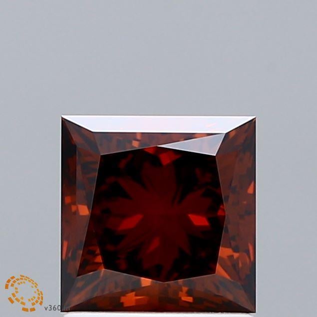 1.51 Ct. Fancy Deep  Orange Princess Lab Grown Diamond