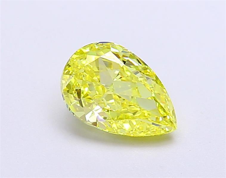 1.05 Ct. Fancy Vivid  Yellow Pear Lab Grown Diamond