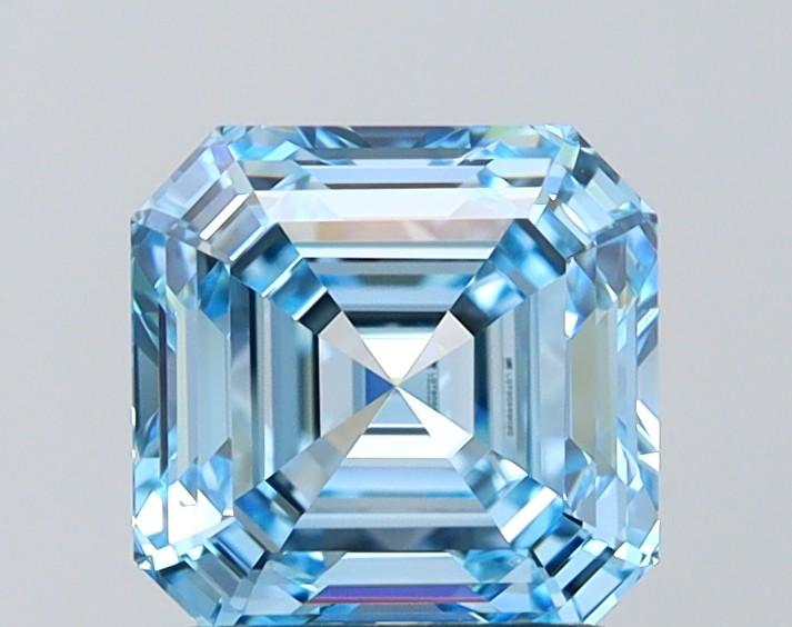 1.90 Ct. Fancy Intense  Blue Asscher Lab Grown Diamond
