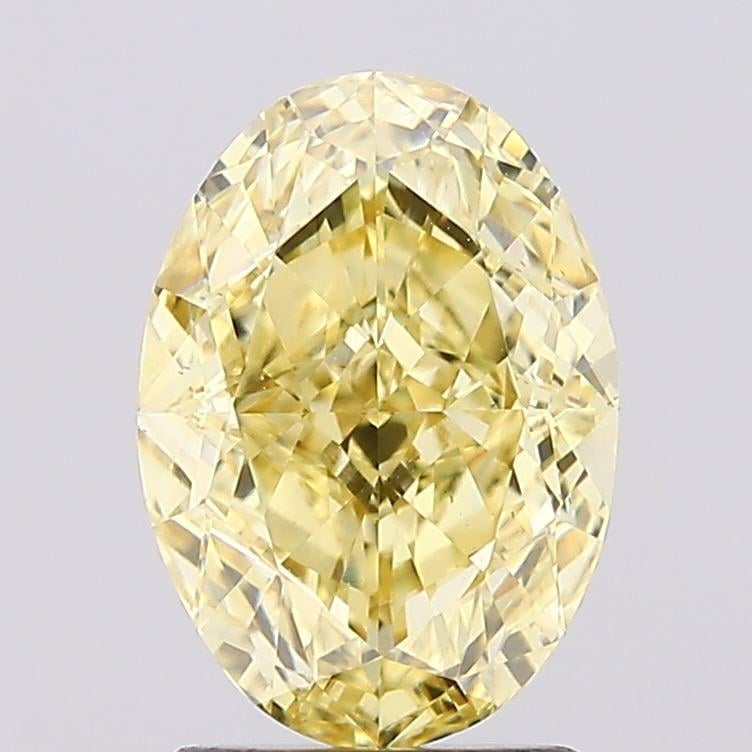 2.10 Ct. Fancy Intense  Yellow Oval Lab Grown Diamond
