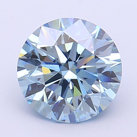 1.75 Ct. Fancy Vivid Blue Round Lab Grown Diamond