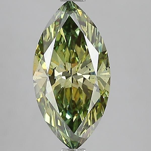 2.55 Ct. Fancy Vivid  Green Marquise Lab Grown Diamond