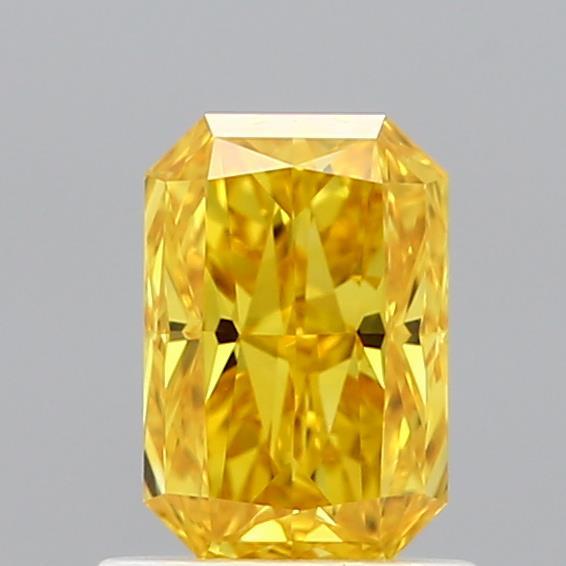 0.89 Ct. Fancy Vivid  Yellow Radiant Lab Grown Diamond