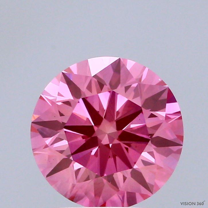 2.02 Ct. Fancy Vivid Pink Round Lab Grown Diamond