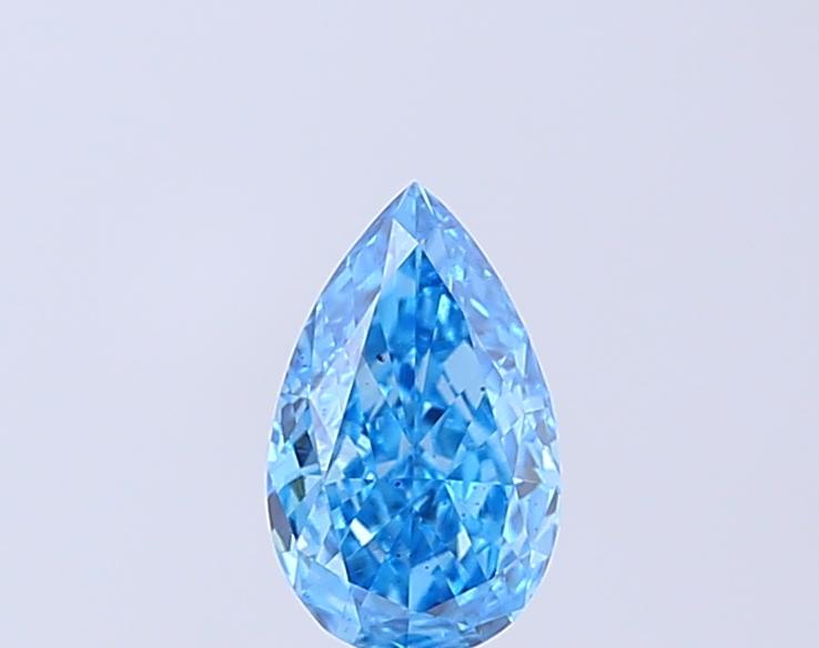 0.68 Ct. Fancy Vivid  Blue Pear Lab Grown Diamond