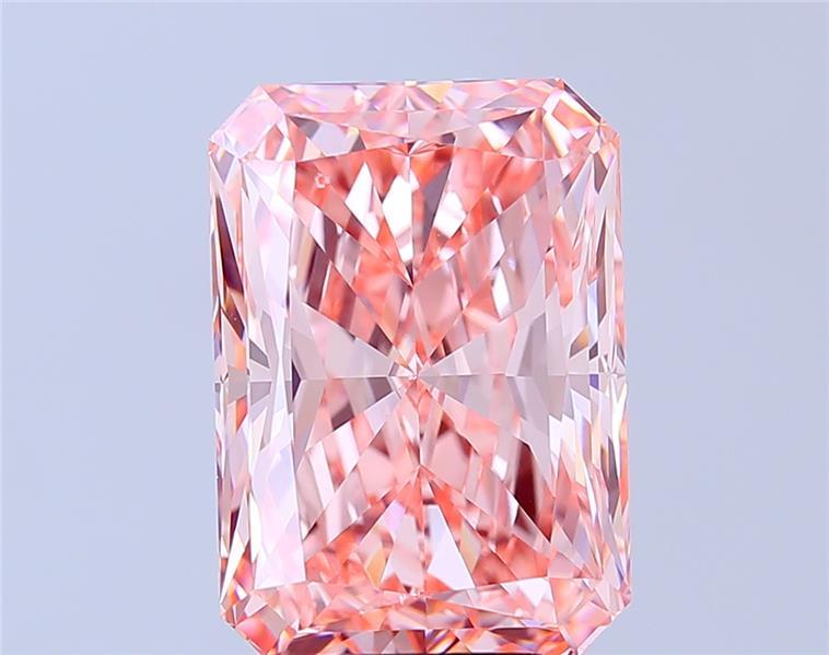 8.02 Ct. Fancy Vivid Pink Radiant Lab Grown Diamond