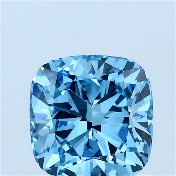 1.06 Ct. Fancy Vivid Blue Cushion Lab Grown Diamond