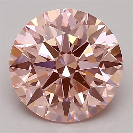 1.65 Ct. Fancy Vivid Pink Round Lab Grown Diamond