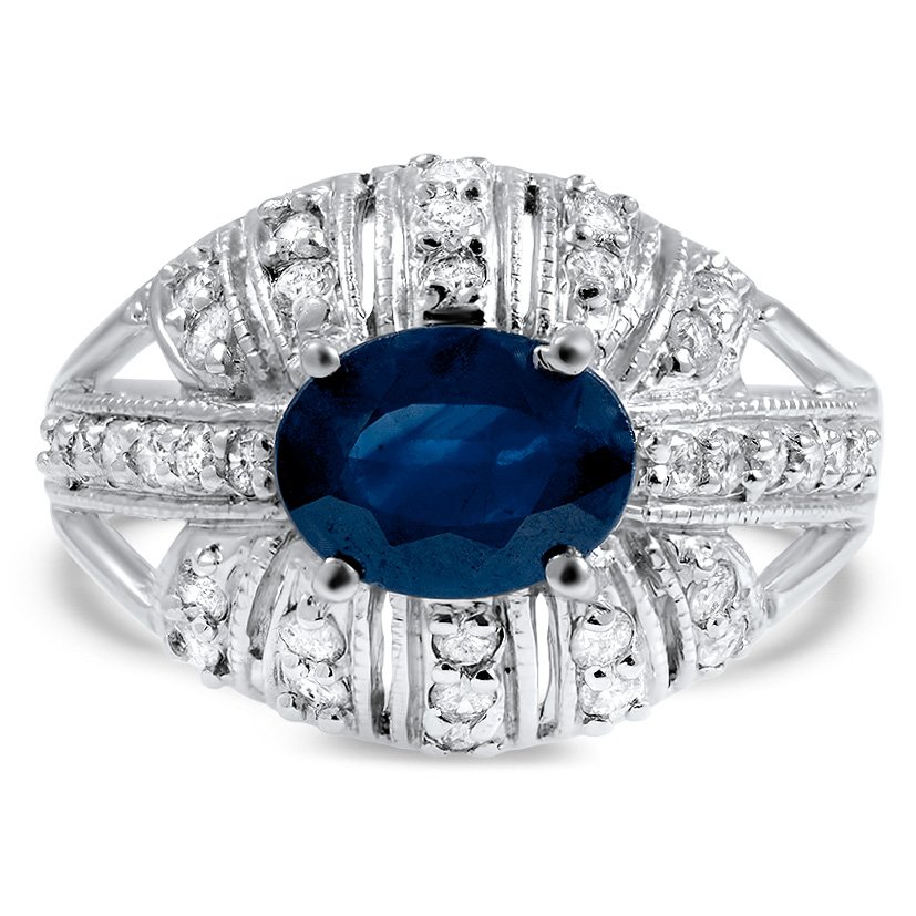 Art Deco Sapphire Cocktail Ring