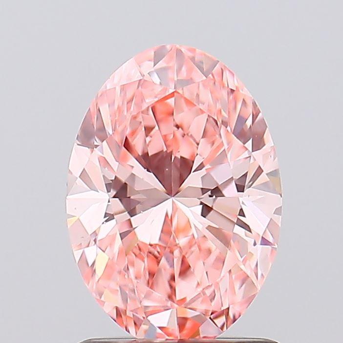 1.09 Ct. Fancy Vivid Pink Oval Lab Grown Diamond