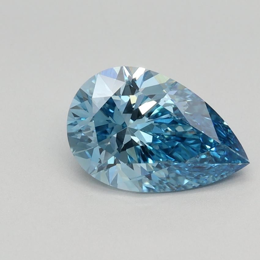 1.21 Ct. Fancy Vivid Blue Pear Lab Grown Diamond