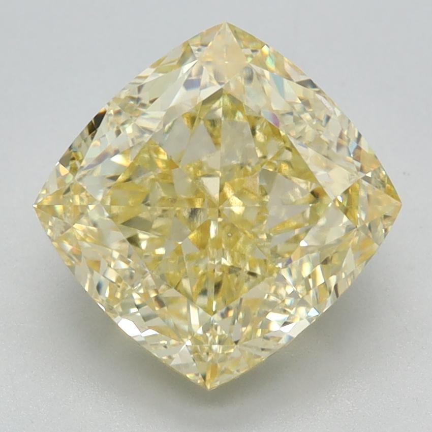 3.13 Ct. Fancy Intense Yellow Cushion Lab Grown Diamond