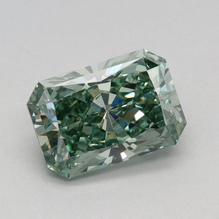 0.57 Ct. Fancy Vivid Green Radiant Lab Grown Diamond