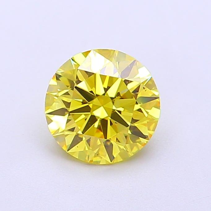1.01 Ct. Fancy Vivid Yellow Round Lab Grown Diamond