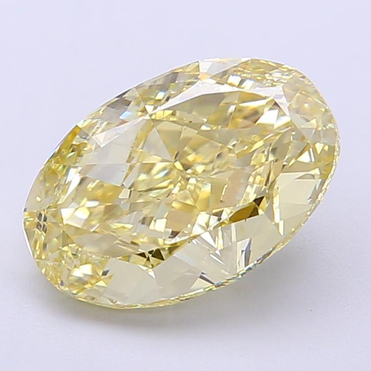 3.12 Ct. Fancy Light Yellow Oval Lab Grown Diamond