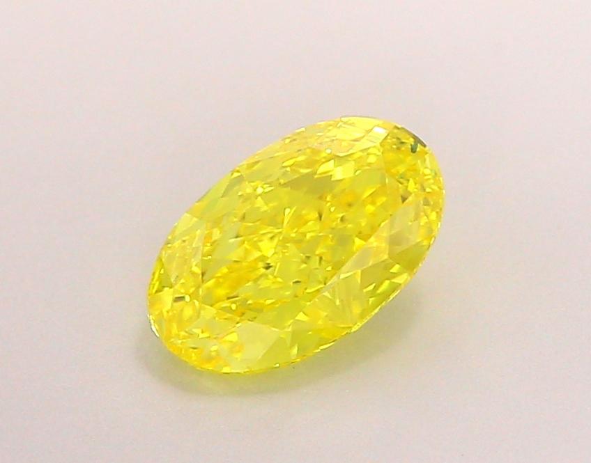 1.05 Ct. Fancy Vivid  Yellow Oval Lab Grown Diamond