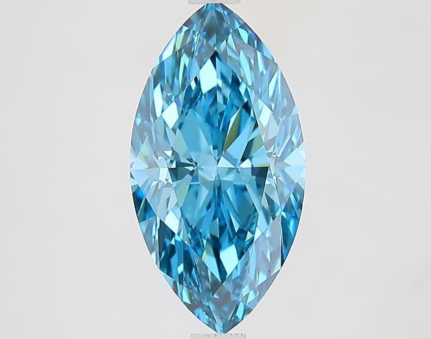 2.51 Ct. Fancy Vivid Blue Marquise Lab Grown Diamond