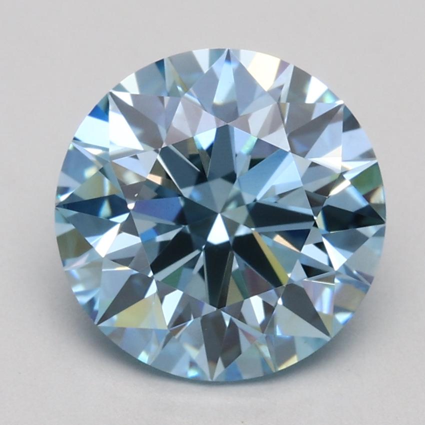 2.07 Ct. Fancy Blue Round Lab Grown Diamond