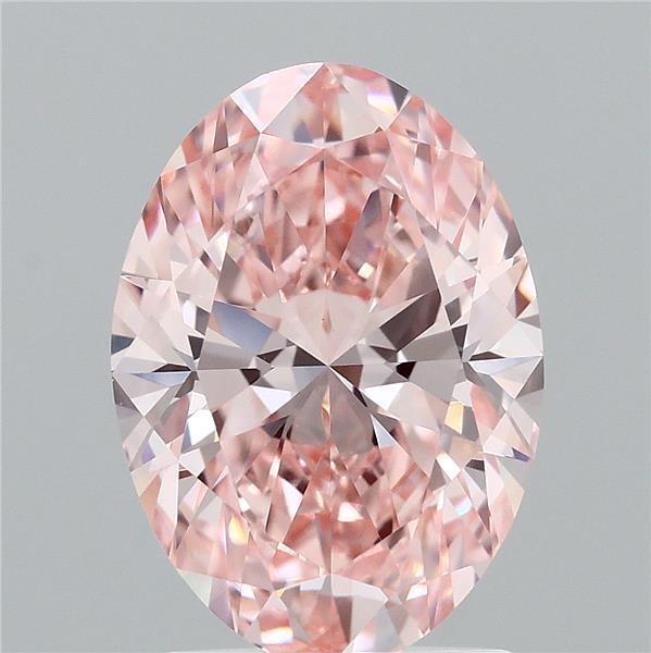 2.05 Ct. Fancy Vivid Pink Oval Lab Grown Diamond