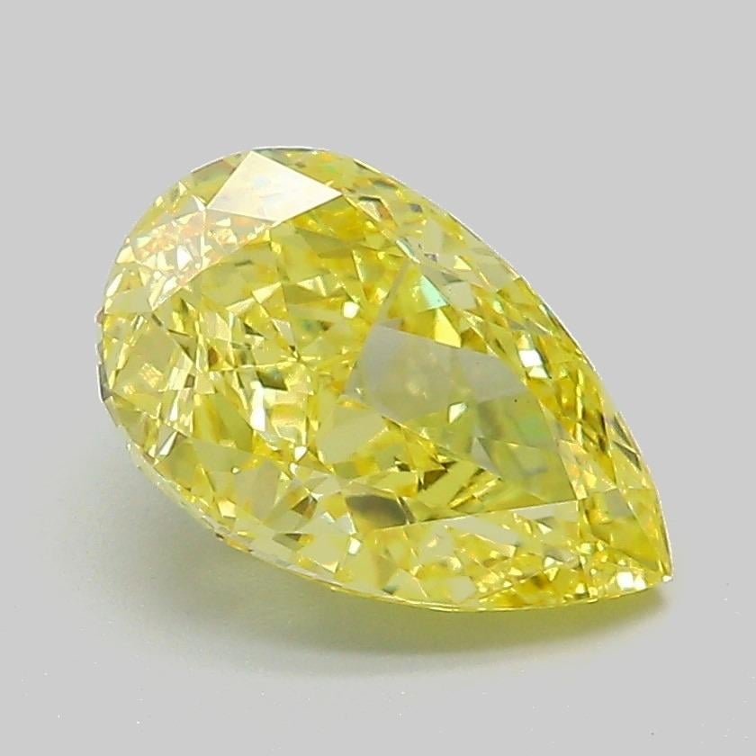 2.04 Ct. Fancy Intense Yellow Pear Lab Grown Diamond