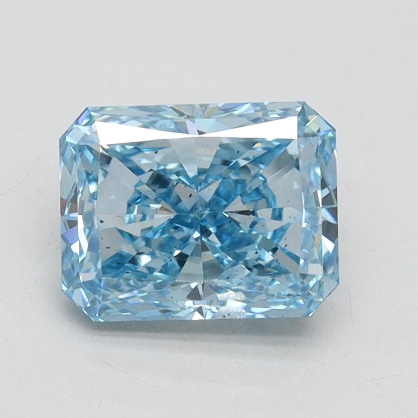 1.54 Ct. Fancy Vivid Blue Radiant Lab Grown Diamond