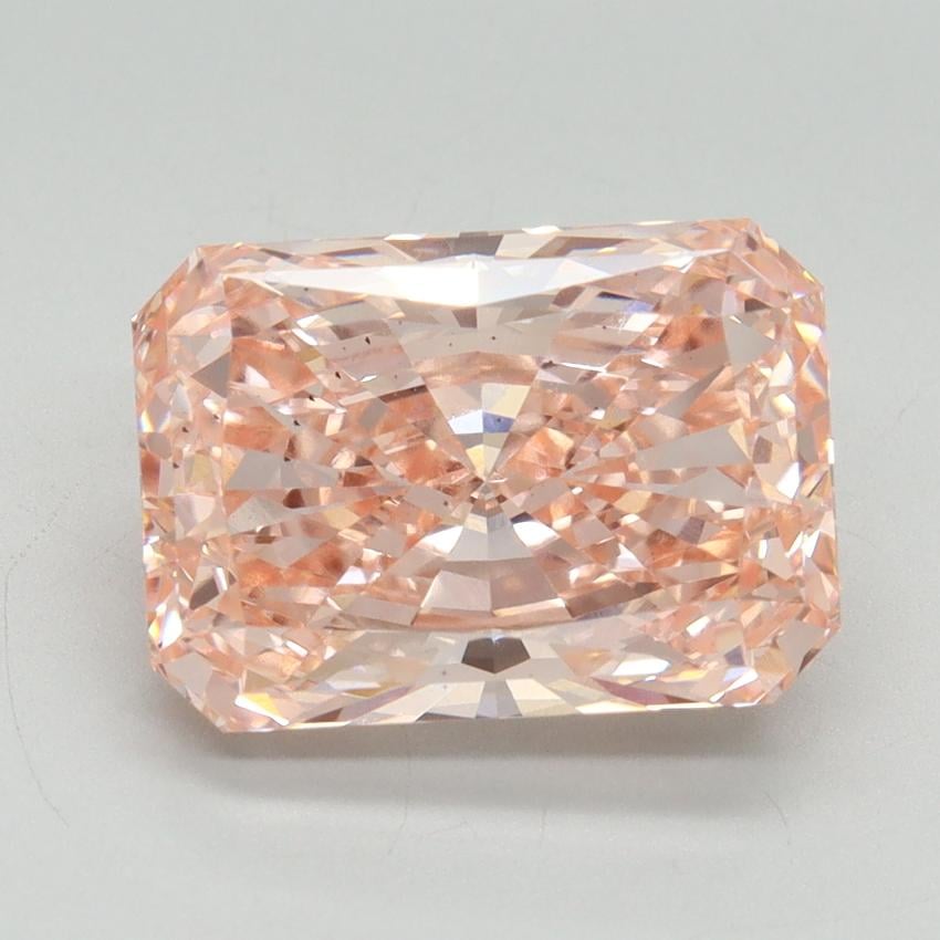 5.18 Ct. Fancy Vivid Pink Radiant Lab Grown Diamond
