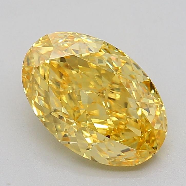 2.04 Ct. Fancy Vivid  Yellow Oval Lab Grown Diamond