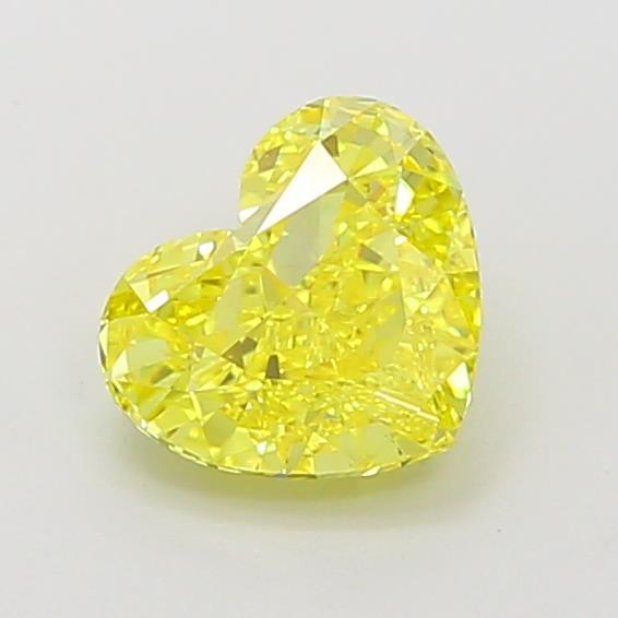 1.27 Ct. Fancy Vivid Yellow Heart Lab Grown Diamond