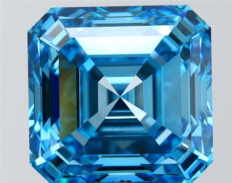 10.10 Ct. Fancy Vivid Blue Asscher Lab Grown Diamond