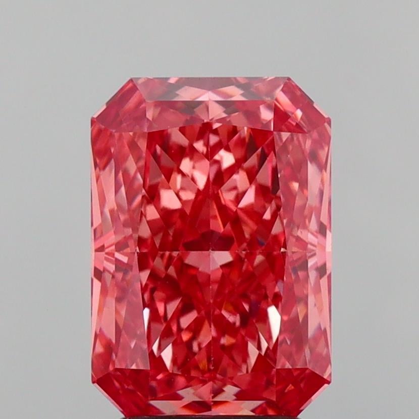 3.13 Ct. Fancy Vivid  Pink Radiant Lab Grown Diamond