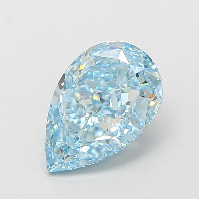 2.08 Ct. Fancy Vivid Greenish Blue Pear Lab Grown Diamond