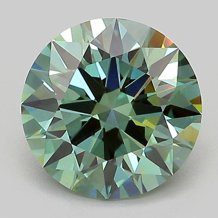 2.04 Ct. Fancy Vivid Green Round Lab Grown Diamond