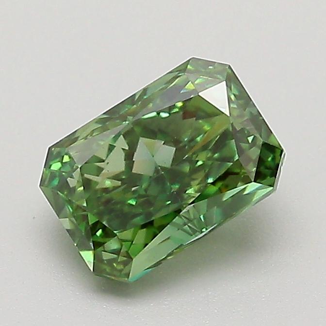 1.08 Ct. Fancy Vivid  Green Radiant Lab Grown Diamond