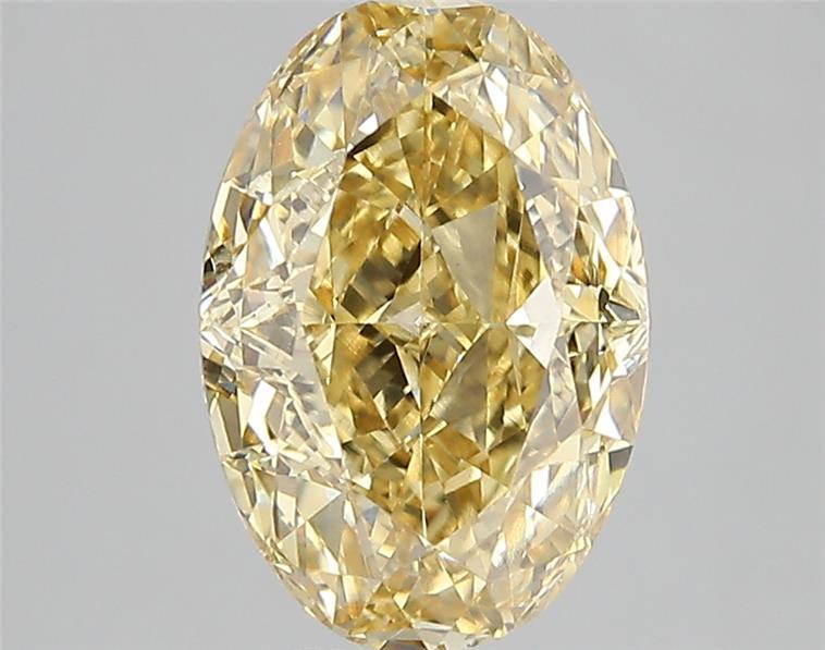 3.04 Ct. Fancy Vivid Yellow Oval Lab Grown Diamond
