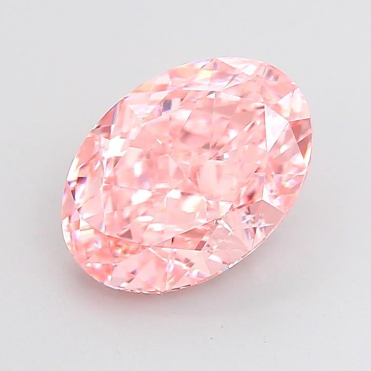 3.06 Ct. Fancy Vivid Pink Oval Lab Grown Diamond