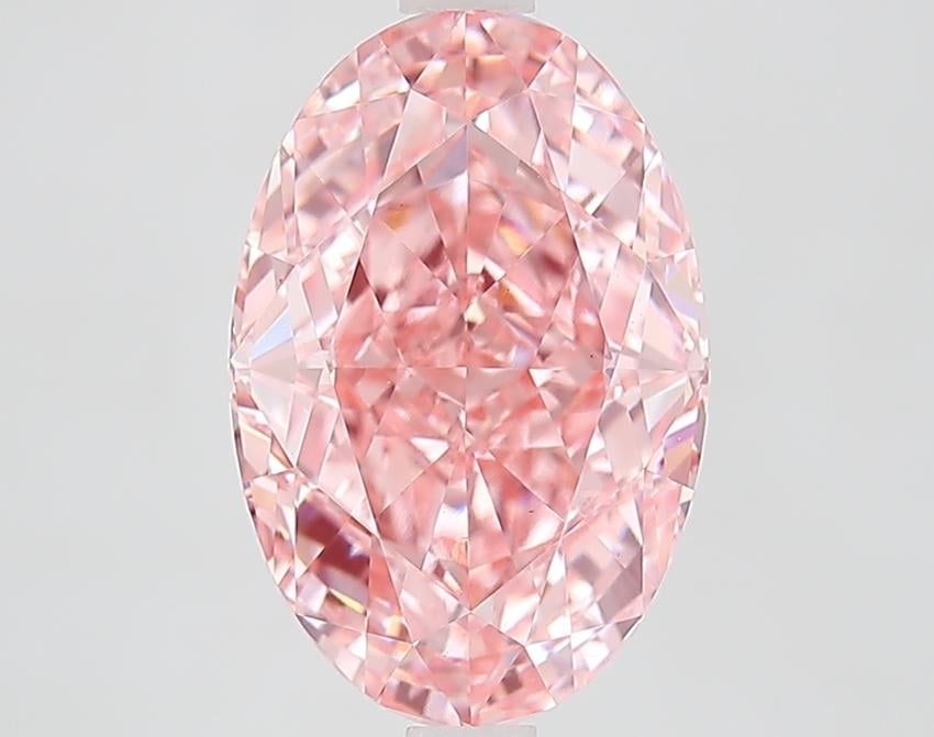 4.02 Ct. Fancy Pink Oval Lab Grown Diamond