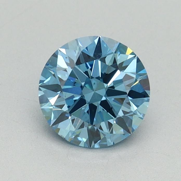 0.72 Ct. Fancy Vivid Blue Round Lab Grown Diamond