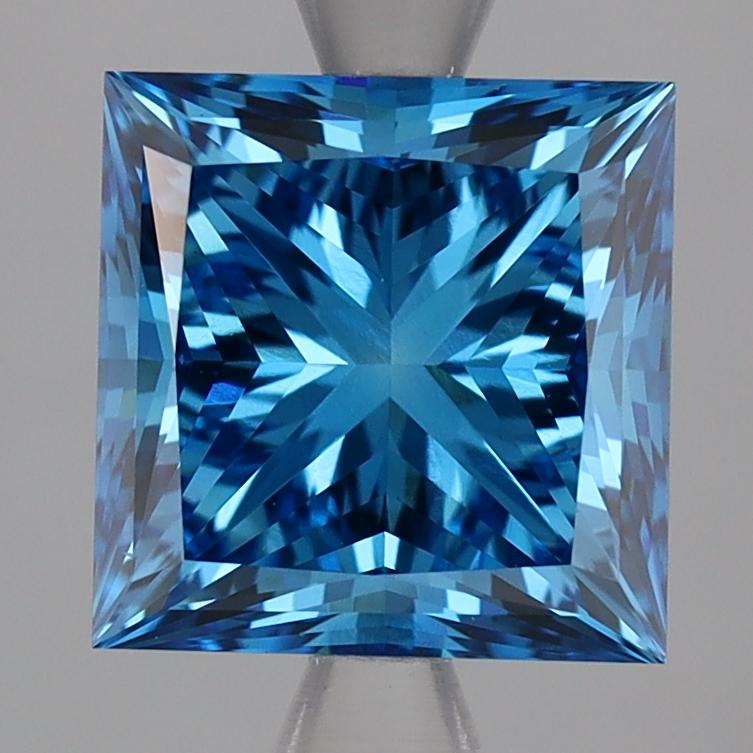 3.00 Ct. Fancy Deep Blue Princess Lab Grown Diamond