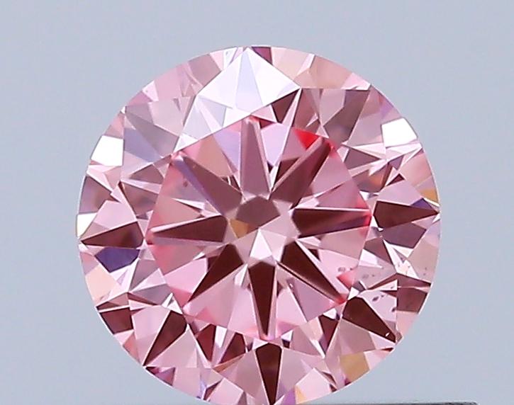 0.50 Ct. Fancy Vivid Pink Round Lab Grown Diamond