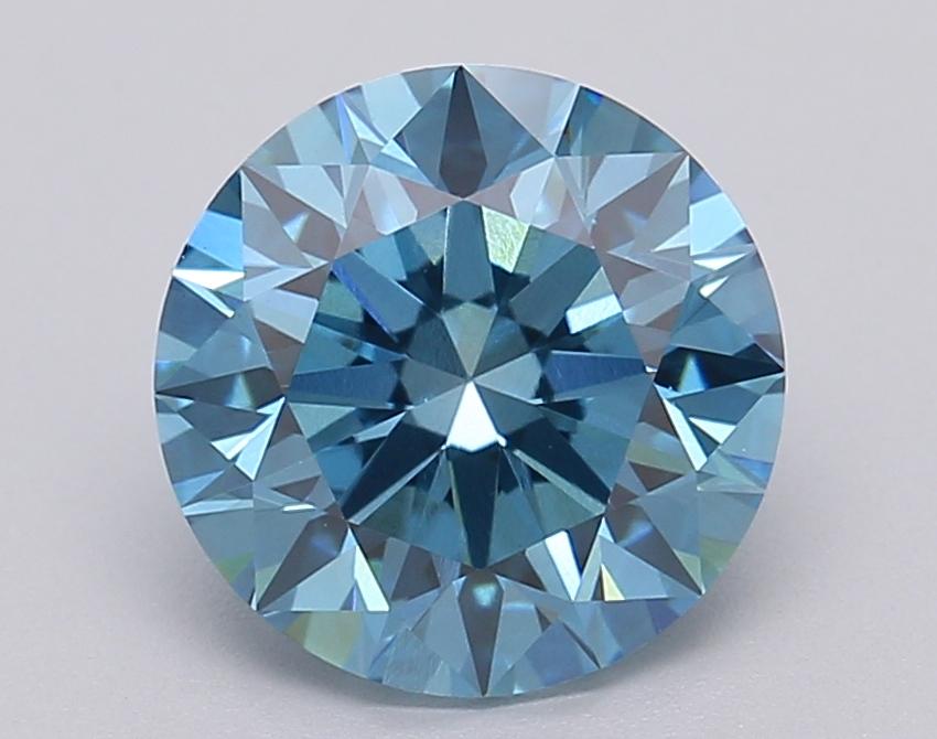 2.00 Ct. Fancy Vivid Blue Round Lab Grown Diamond