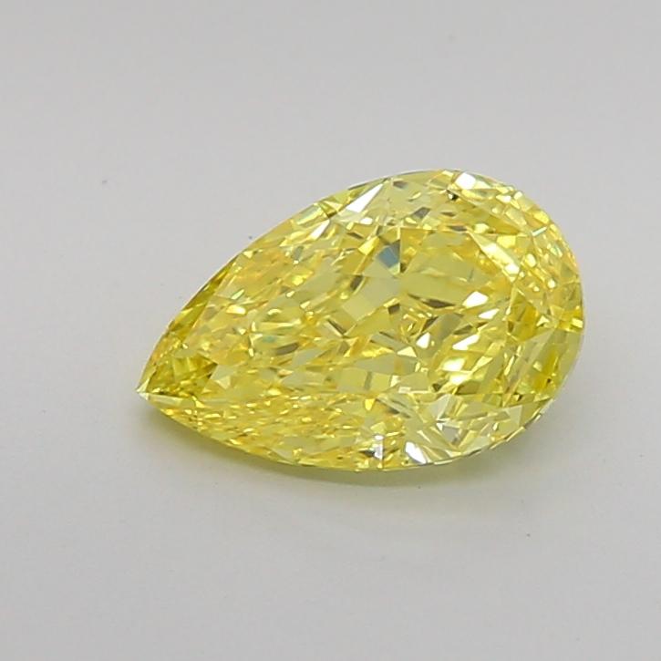 1.54 Ct. Fancy Vivid Yellow Pear Lab Grown Diamond