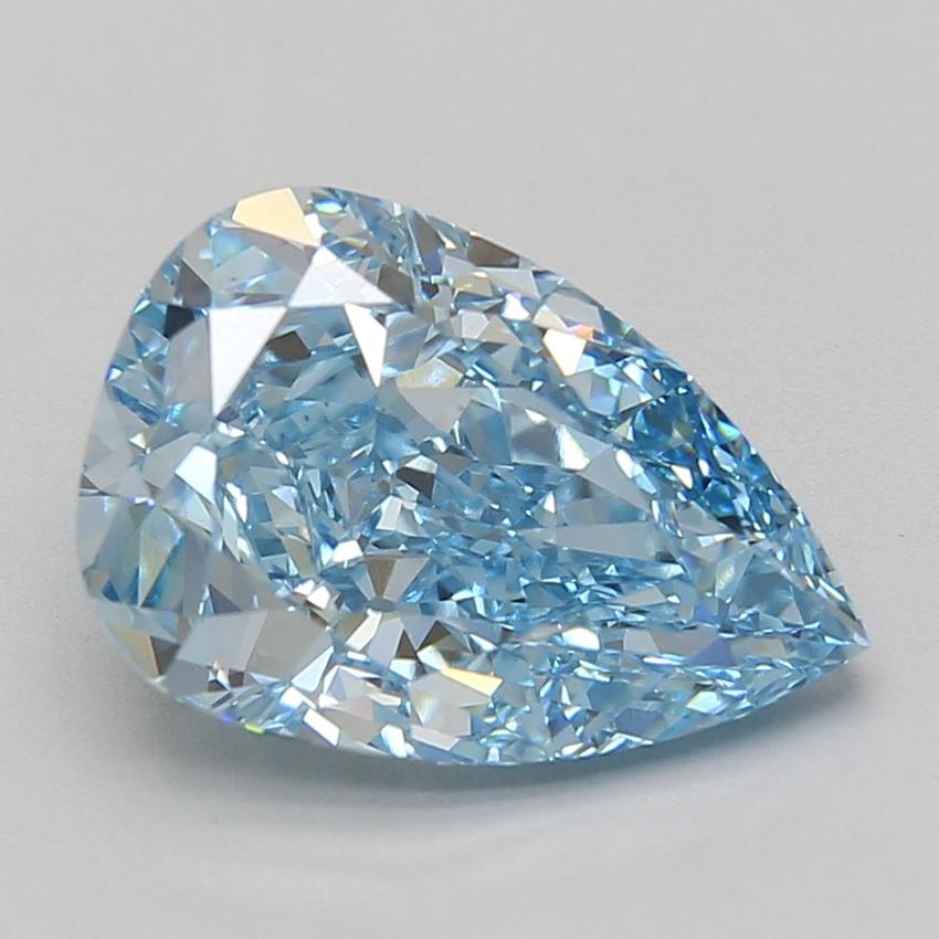 5.04 Ct. Fancy Vivid Blue Pear Lab Grown Diamond