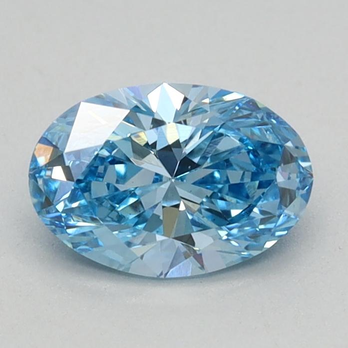 0.58 Ct. Fancy Vivid Blue Oval Lab Grown Diamond