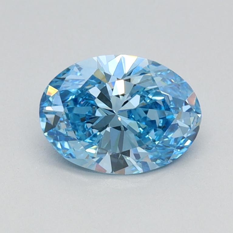 0.65 Ct. Fancy Vivid Blue Oval Lab Grown Diamond