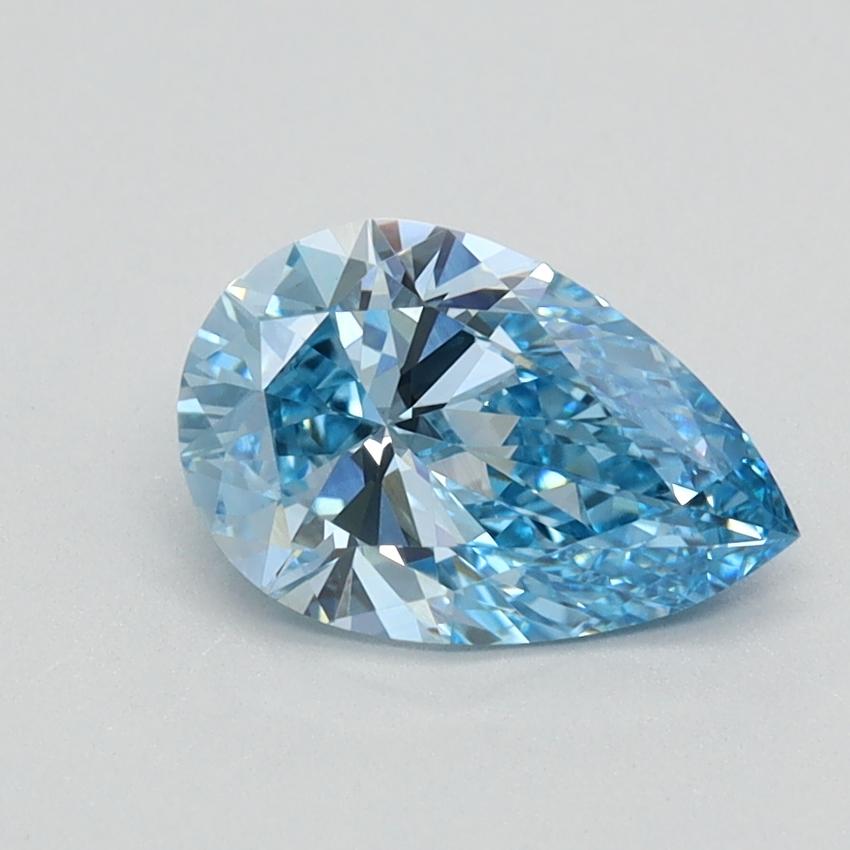0.91 Ct. Fancy Vivid Blue Pear Lab Grown Diamond