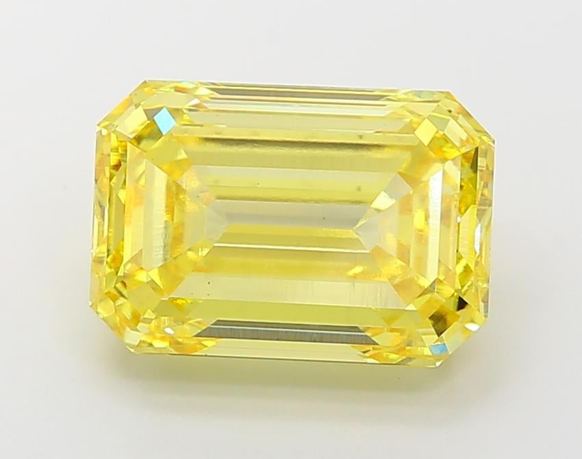 10.04 Ct. Fancy Intense Yellow Emerald Lab Grown Diamond
