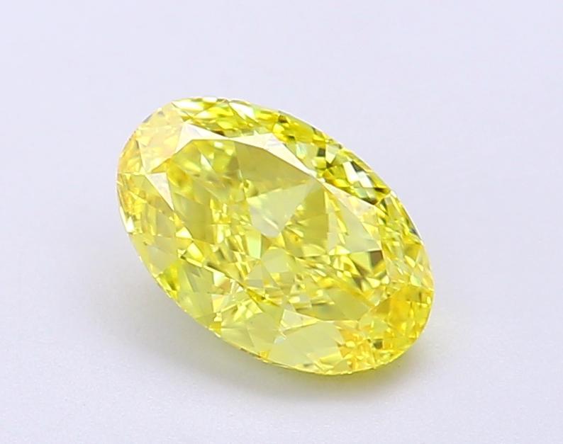 1.27 Ct. Fancy Vivid Yellow Oval Lab Grown Diamond
