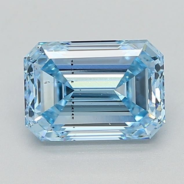 2.01 Ct. Fancy Intense  Blue Emerald Lab Grown Diamond