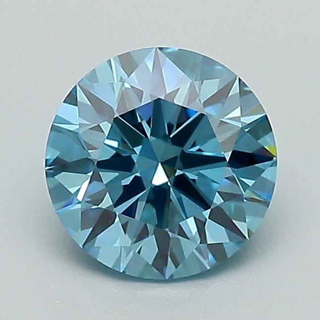 1.07 Ct. Fancy Vivid Blue Round Lab Grown Diamond