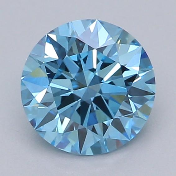 0.53 Ct. Fancy Vivid Blue Round Lab Grown Diamond